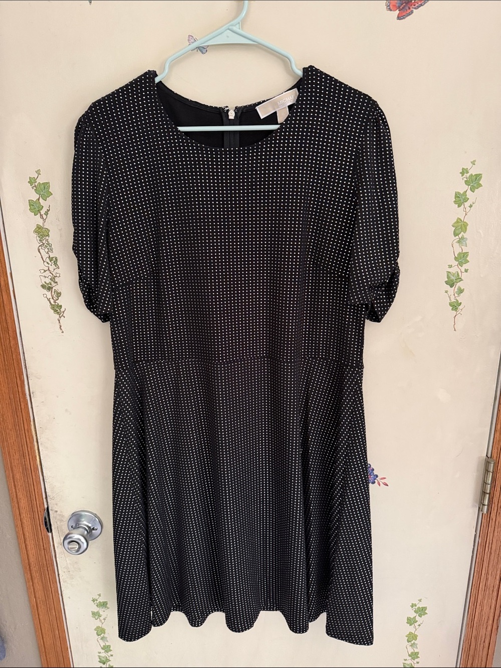 Michael Kors Black Dress with Silver Polka Dots